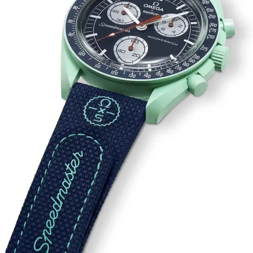 Moonswatch Dark Blue/Green Rubber