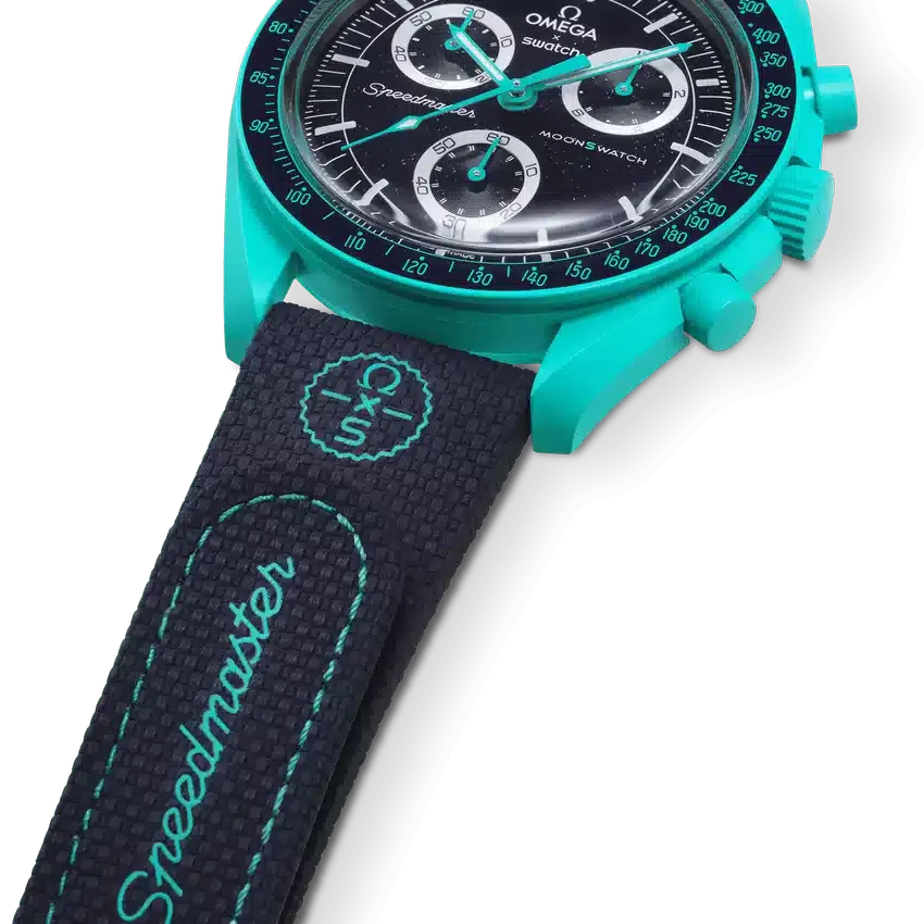 Moonswatch Dark Blue/Turquoise Rubber