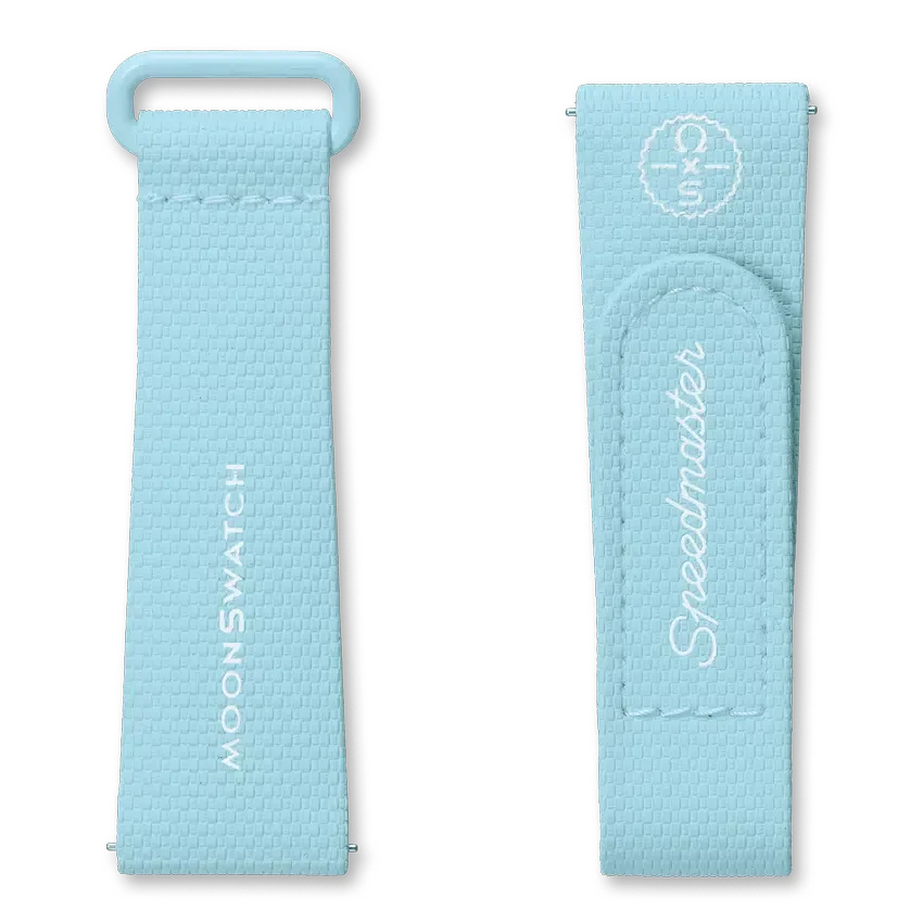 Moonswatch Light Blue/White Rubber