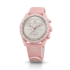 Moonswatch Light Pink/White Rubber