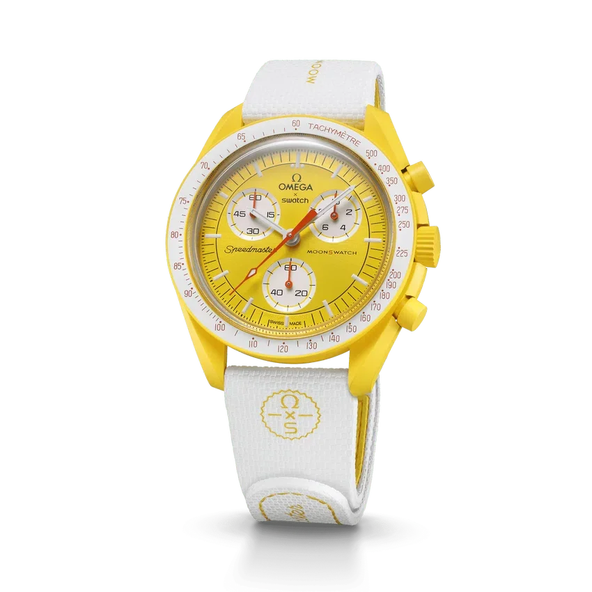 Moonswatch White/Yellow Rubber